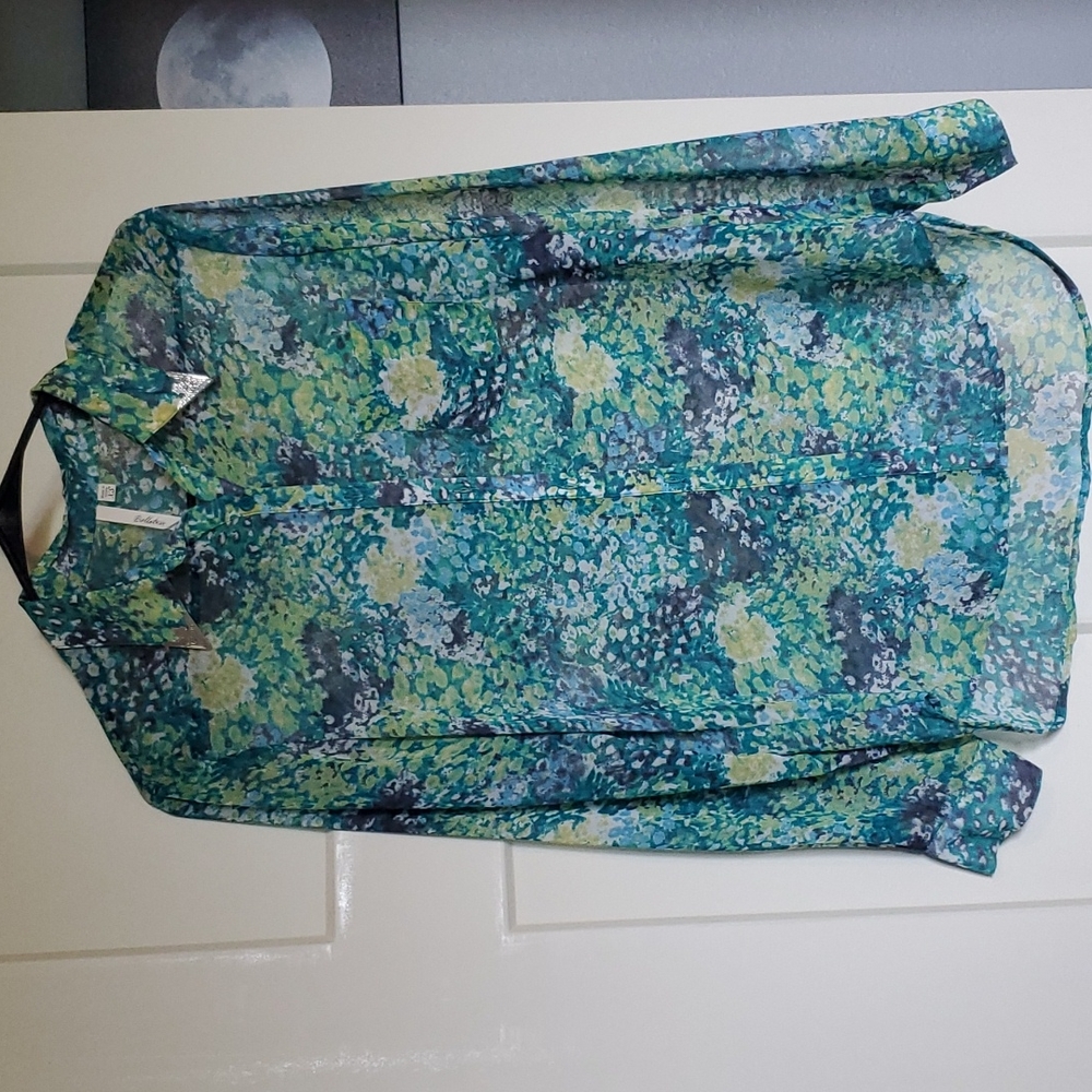 Shear Blouse, w/ Collar Detail